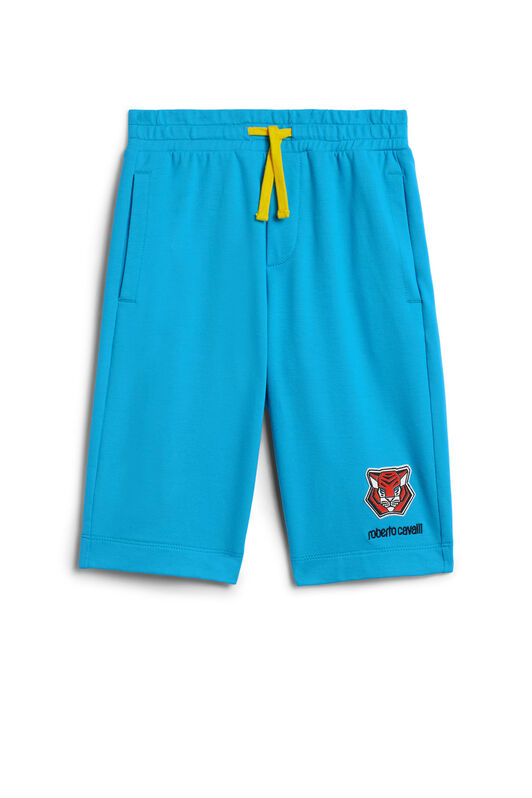 JU Blue tiger patch trackpants HORIZON BLUE IJT266-CF042