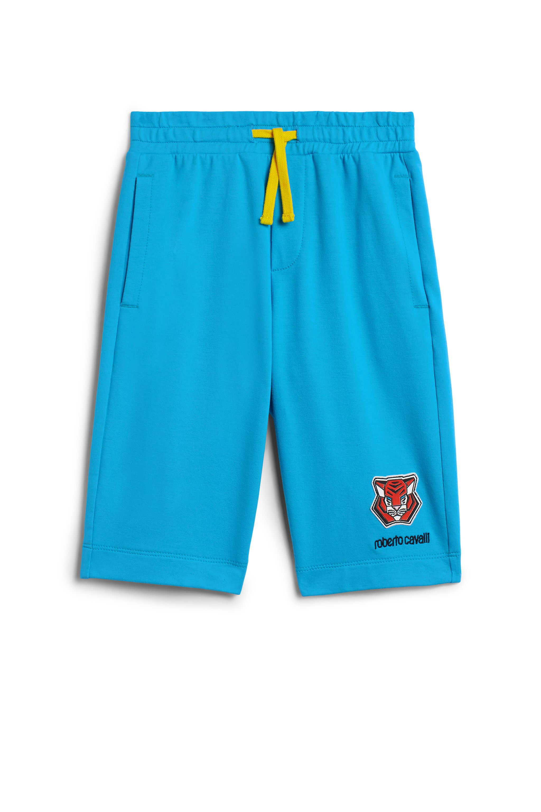 JU Blue tiger patch trackpants HORIZON BLUE IJT266-CF042