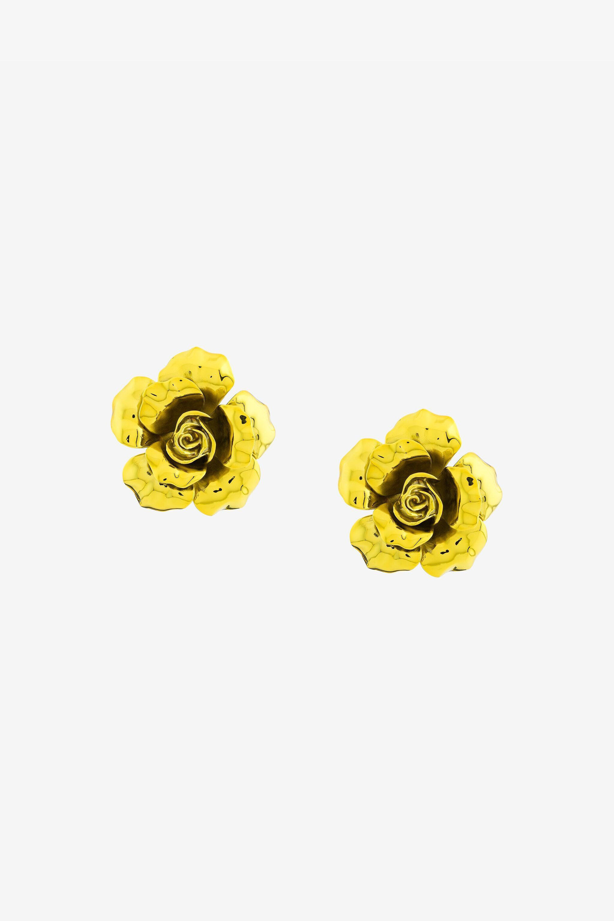 RC Mirror Snake Earrings Yellow QKG017-AM001