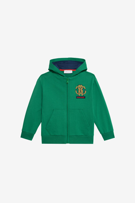 JU Green Hoodie with RC Monogram GREEN VJT68E-CF050