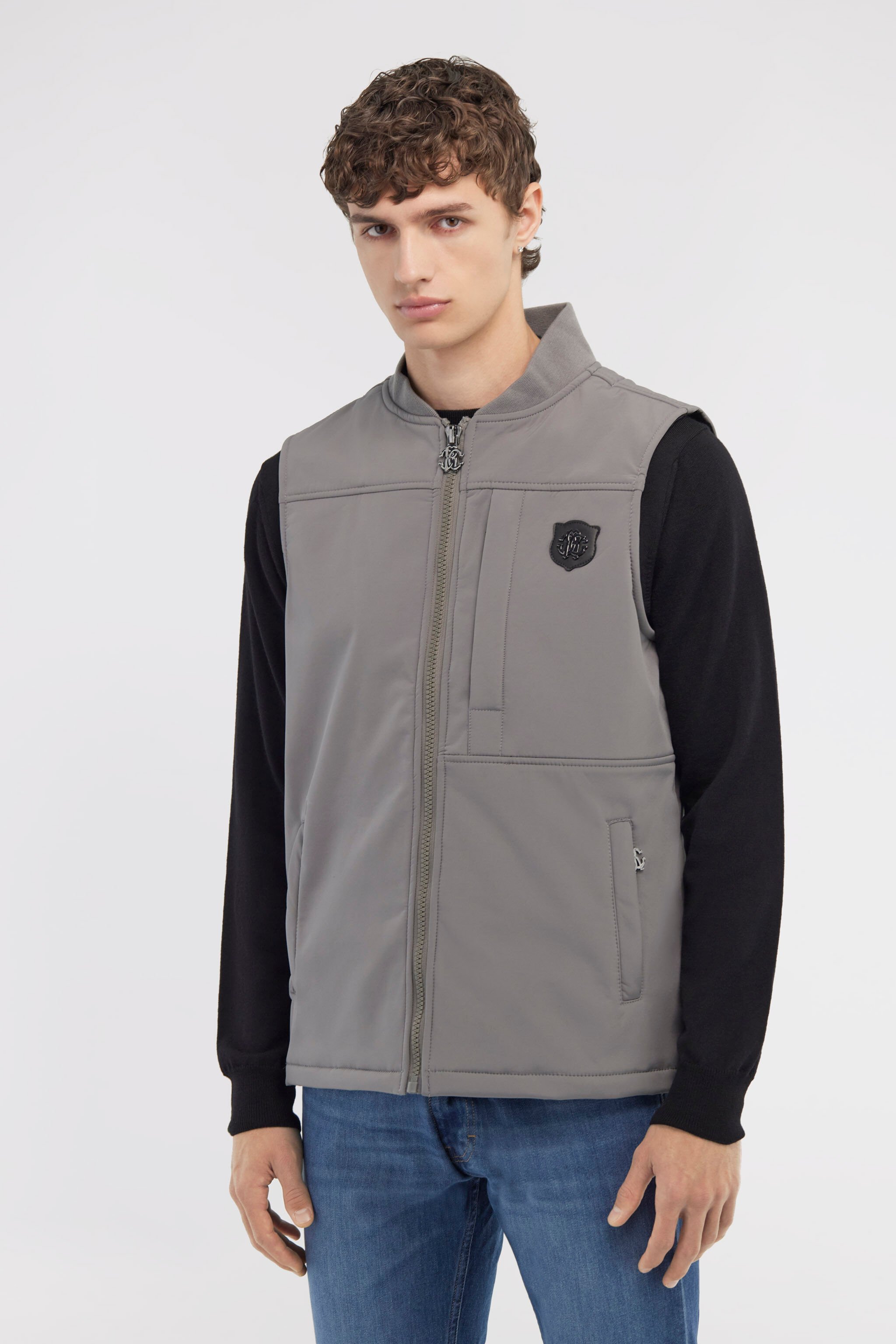 RC Padded vest with logo Gray NOT40H-SB001