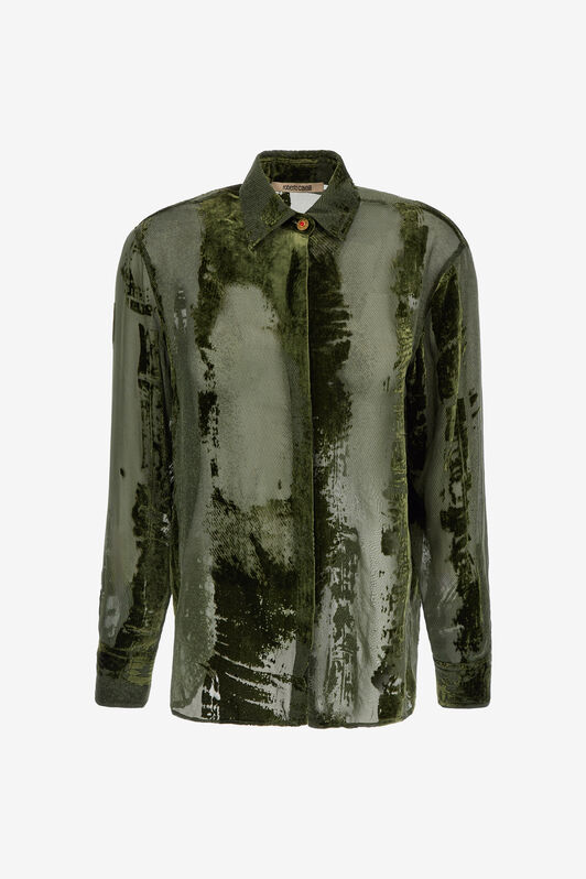 RC Devoré shirt Verde oscuro SKT704-VL041