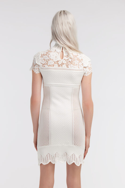 RC Knit dress White SKM160-MG011