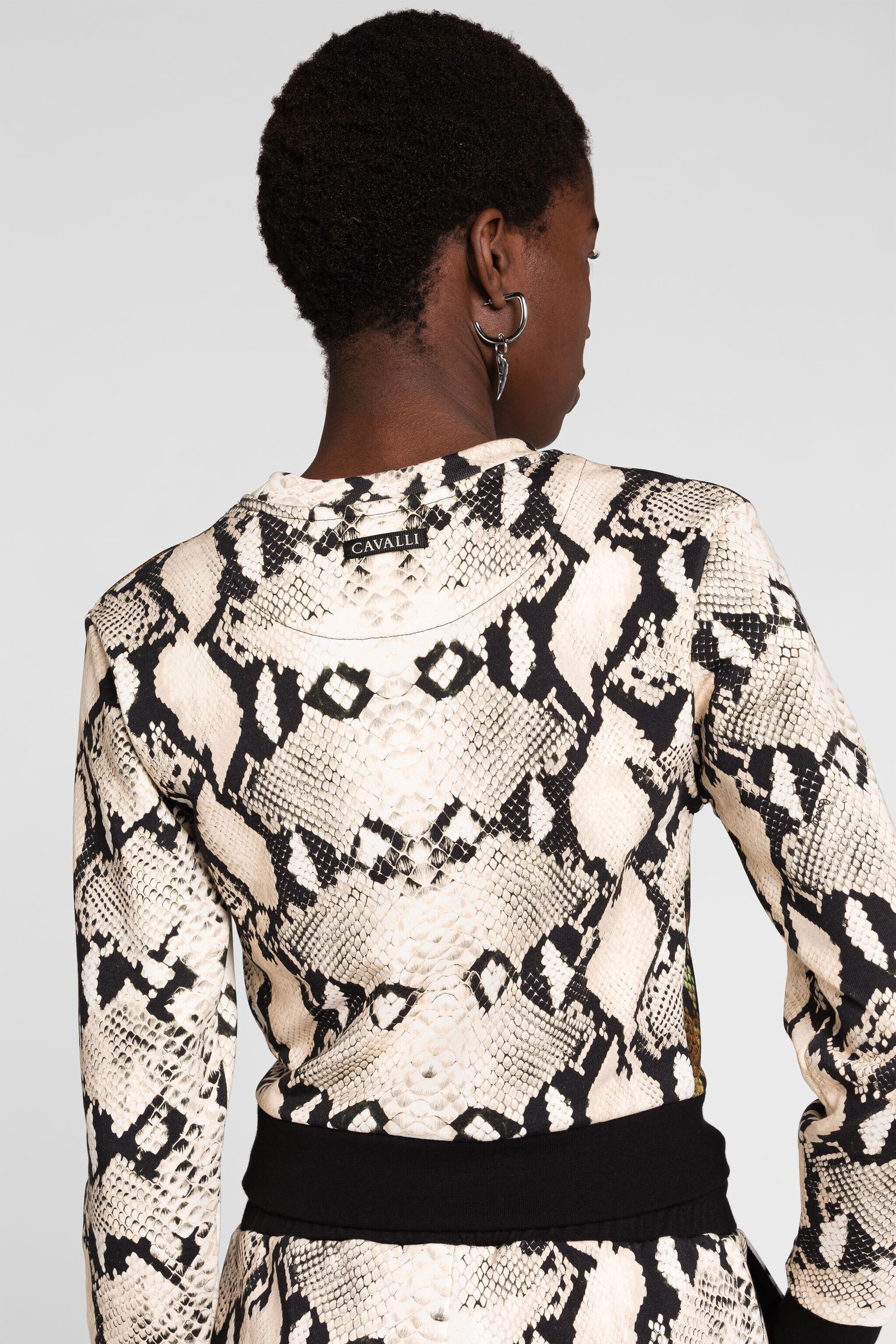 RC Python-Print Cotton Sweatshirt NATURALE/MILITARE PKT66A-5OE38