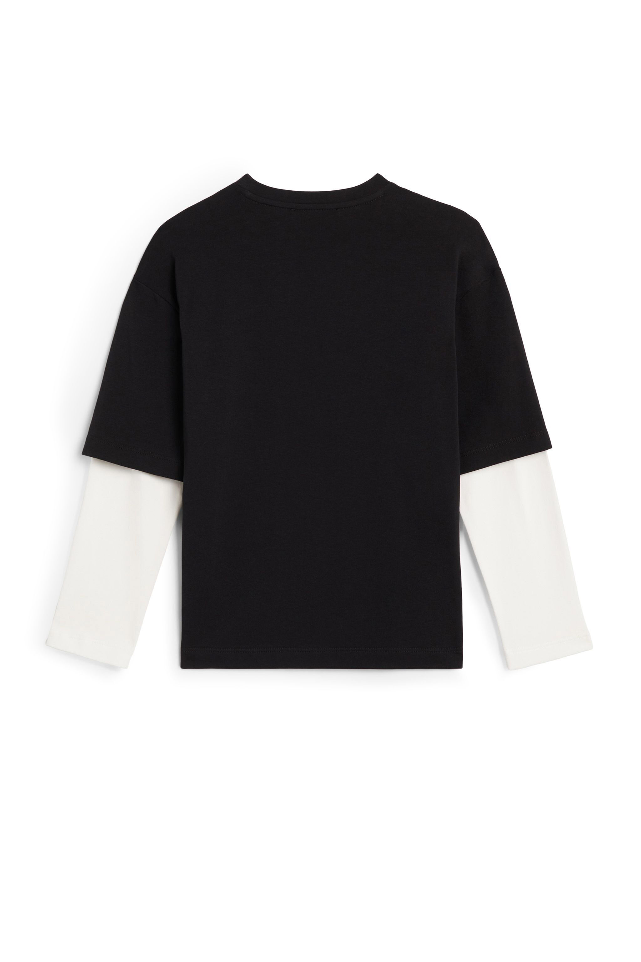 JU Tiger head layered sleeve T-shirt BLACK JJT694-JV025