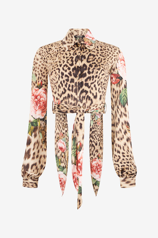 RC Chemise Imprimé Jaguar Roses NATURAL XQT705-JRT24