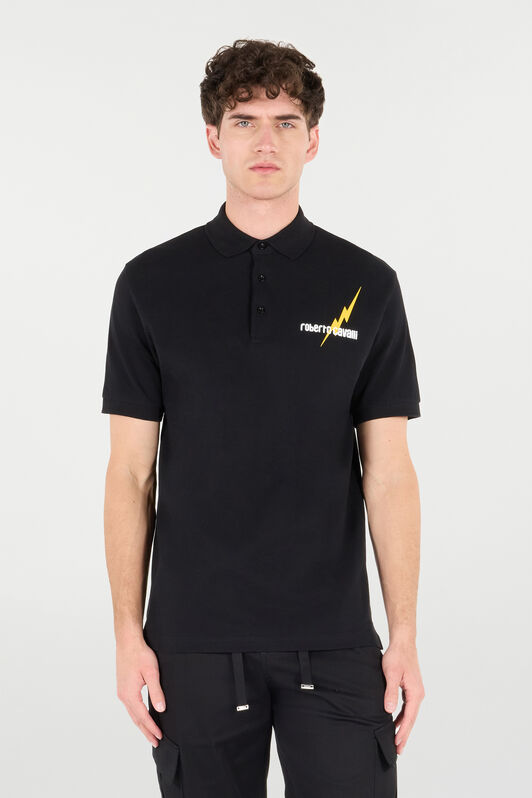 RC Poloshirt Mit Print Und Logo Schwarz POT64D-KB001
