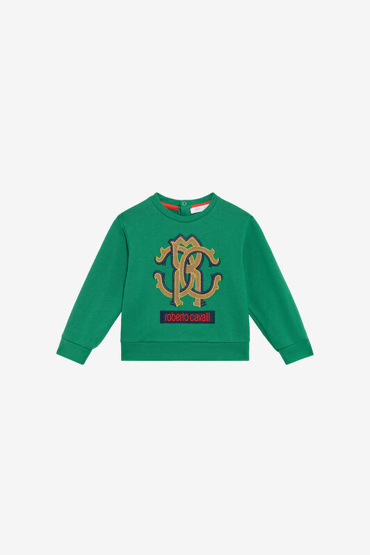 JU Felpa Verde Con Monogram RC GREEN VJT693-CF050