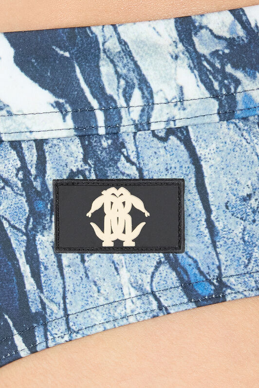 RC Slip De Bain À Imprimé Marble Bleu foncé URH01A-LNN22