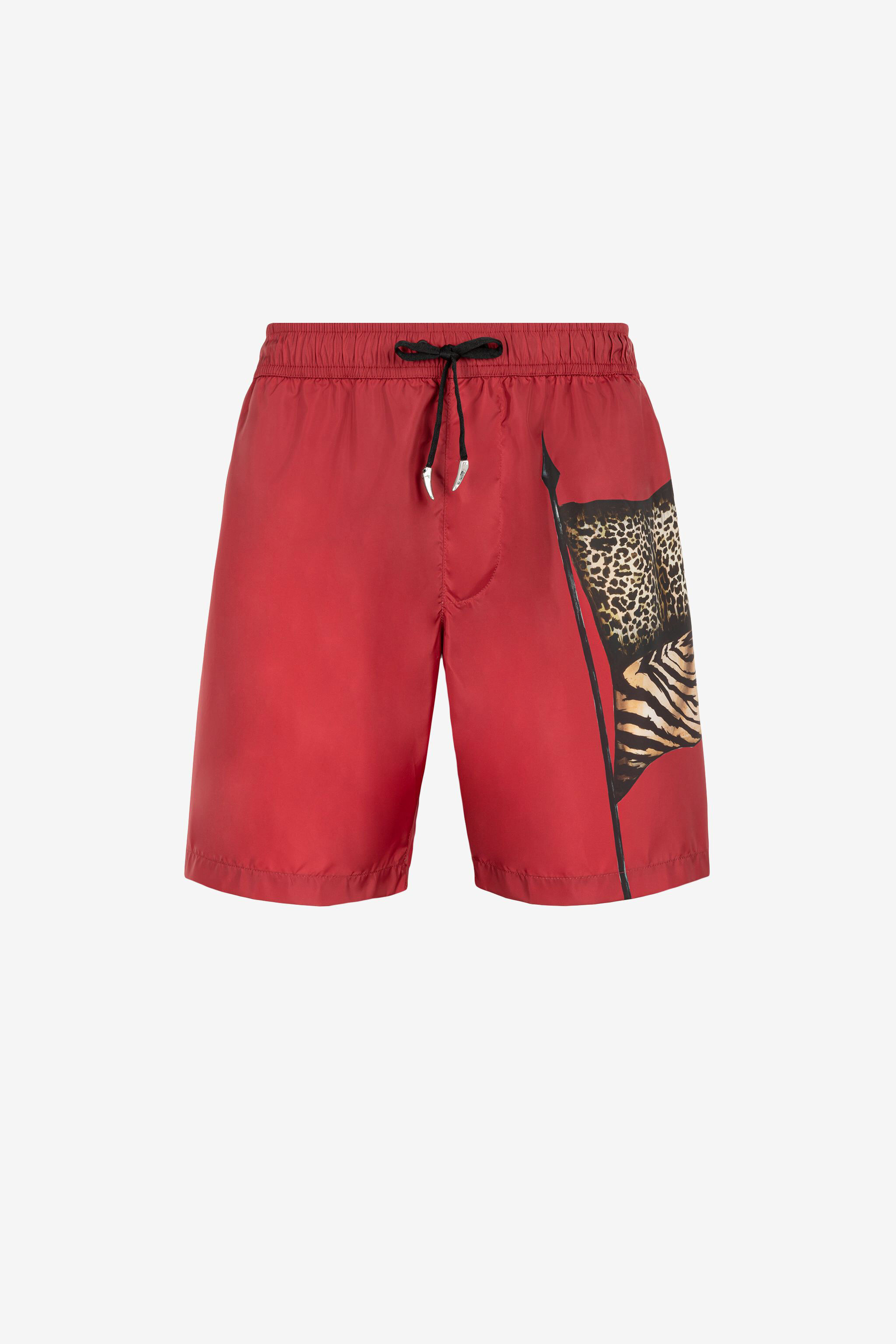RC Animalier Patchwork-Print Swim Shorts POMPEI ONH04C-SB053