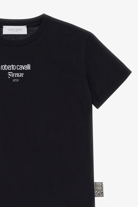 JU Baumwoll-T-Shirt Mit Schriftzug JU Baumwoll-T-Shirt Mit Schriftzug BLACK TJT60A-JD001