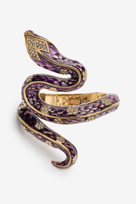 RC Serpentine Bracelet GOLD/PURPLE/CRYSTAL XQG022-AM011