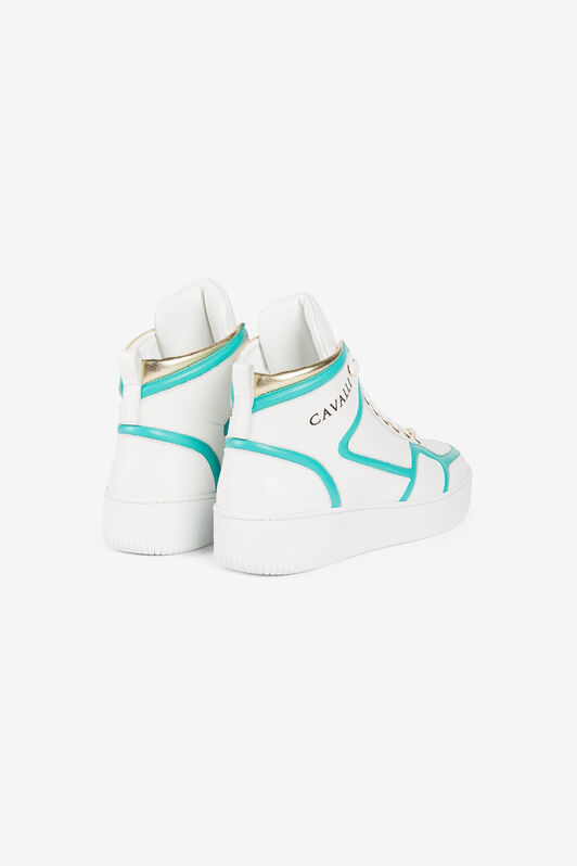 RC Logo-Print Hi-Top Sneakers RC Logo-Print Hi-Top Sneakers WHITE/ACQUA/GOLD/ORO OQS222-PZA25