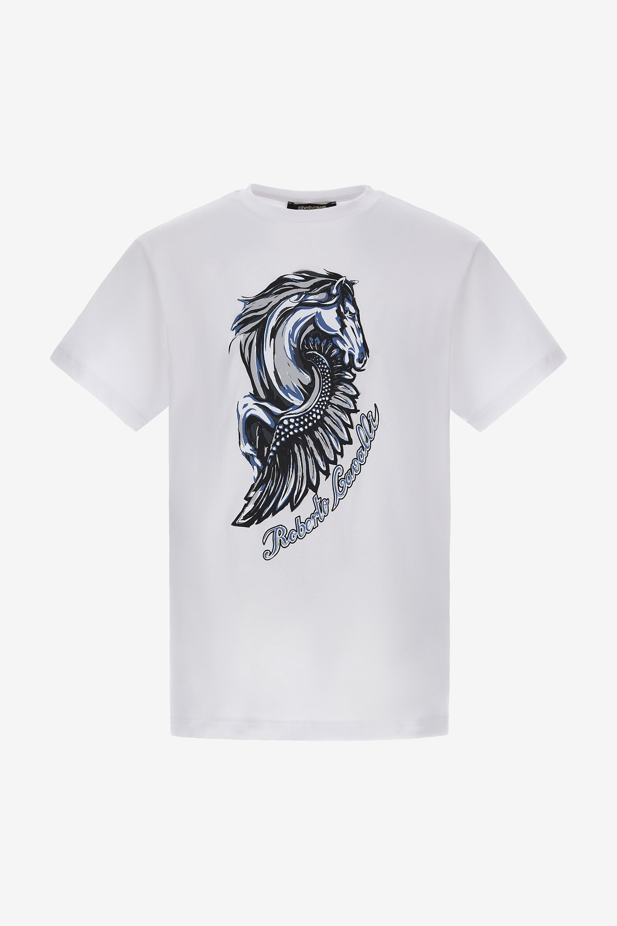 RC T-shirt con logo e stampa Cavallo Bianco NOT60P-JD060