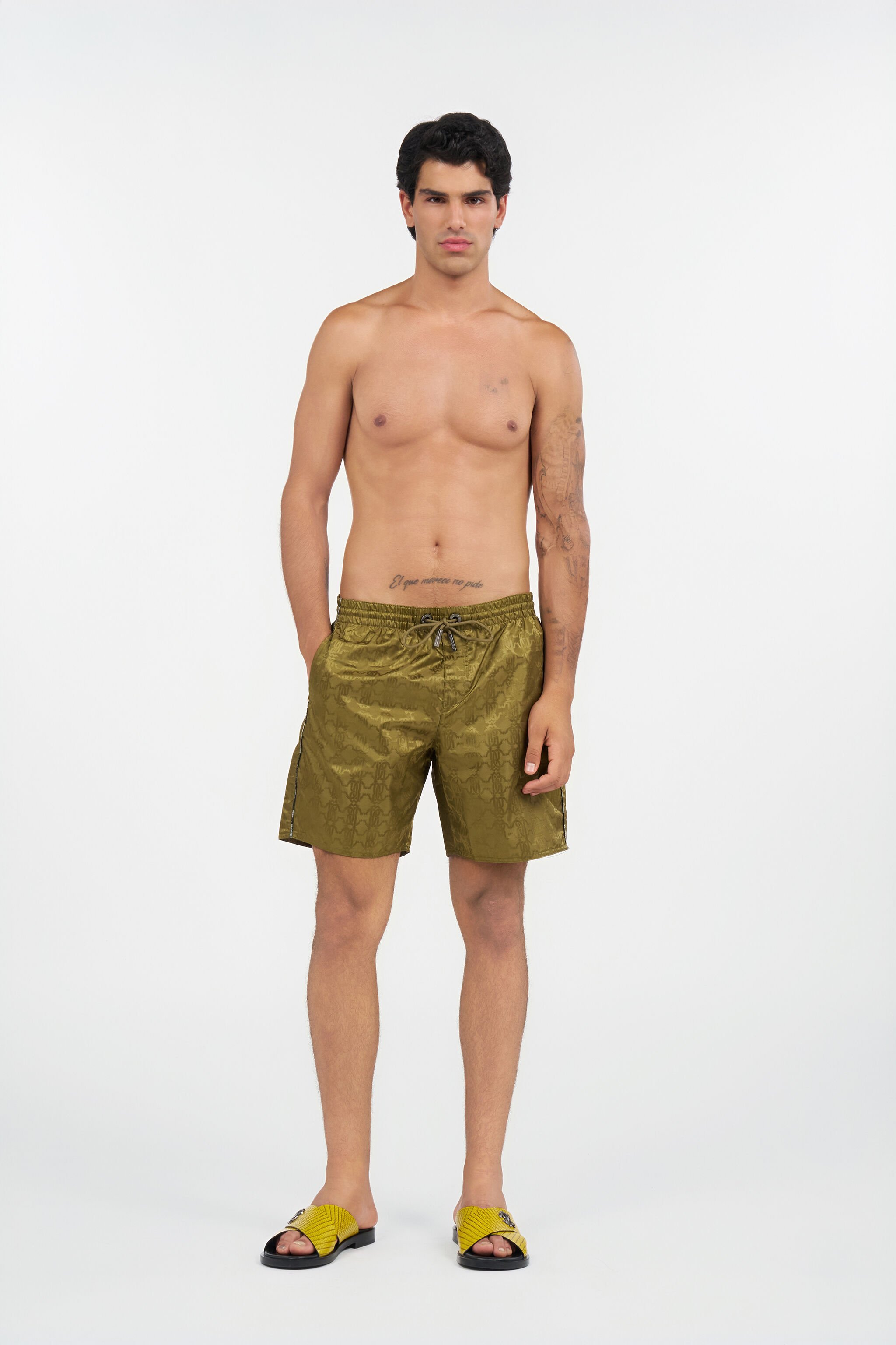 RC Short de Baño Estampado Monogram RC GREEN OLIVE QOH00A-DJ005