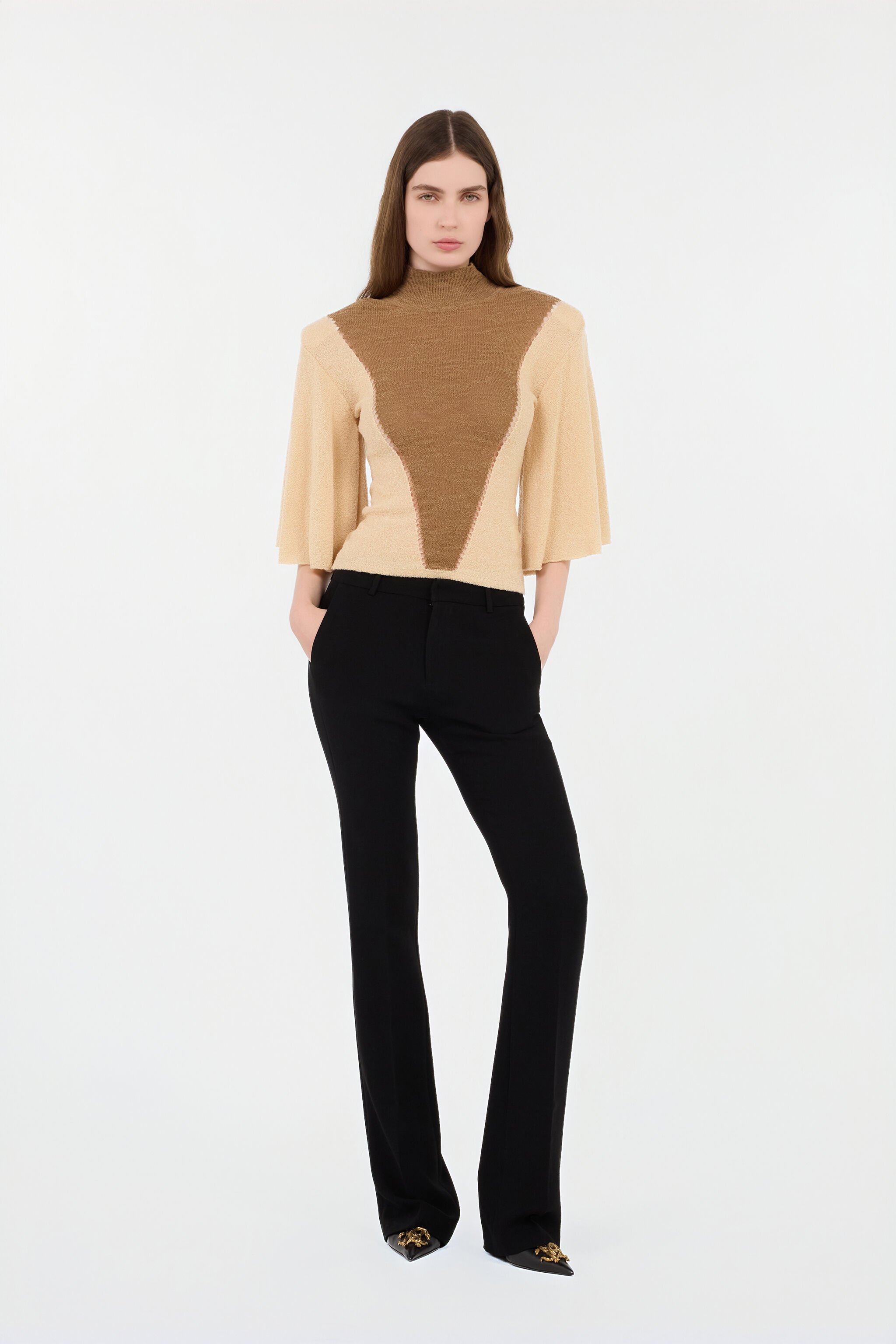 RC Pantaloni Svasati Neri Con Monogram Rc RC Pantaloni Svasati Neri Con Monogram Rc NERO 191101 PST21U-KZ002