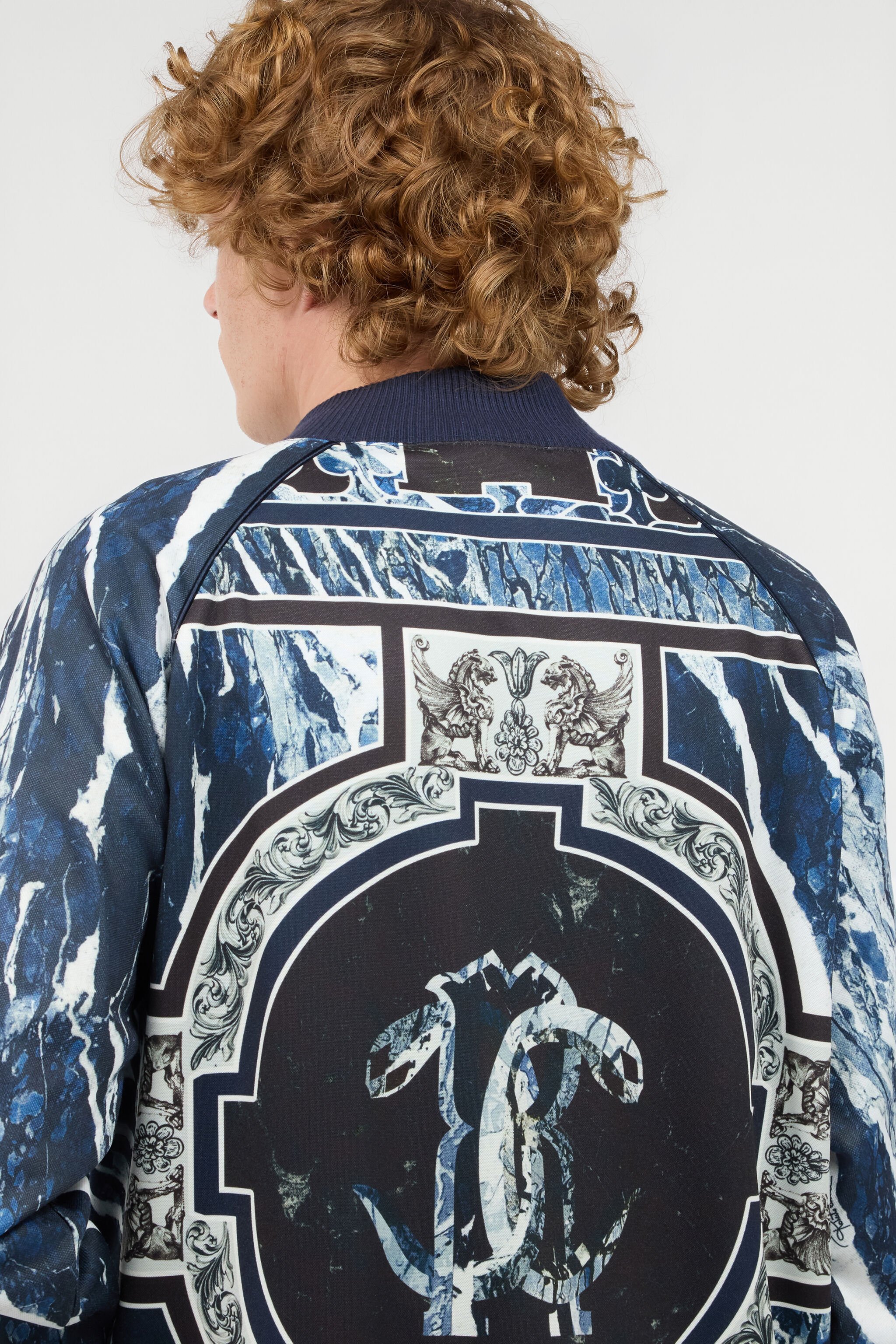 RC Sweatshirt Mit Reißverschluss Und Rubane-Print Dunkelblau URT66A-2QN78