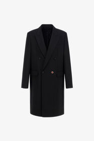 ${brand} Black Coat Double Breasted ${colorDescription} ${masterID}