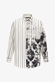 ${brand} Broccato Print Silk Shirt ${colorDescription} ${masterID}