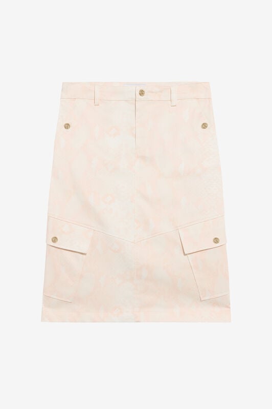 JU Python Print Skirt LIGHT ROSE UJT30A-6SO53