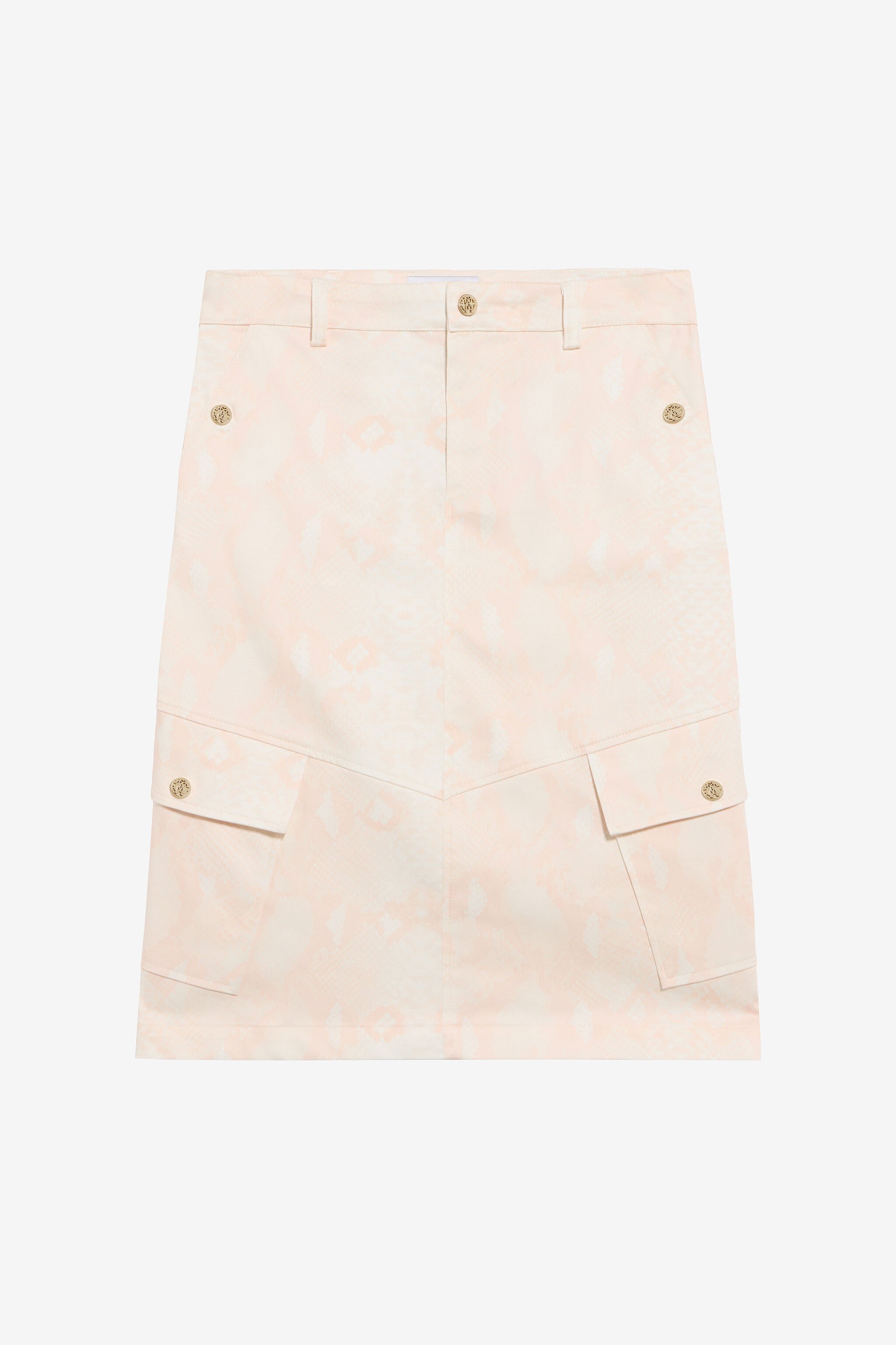 JU Python Print Skirt LIGHT ROSE UJT30A-6SO53