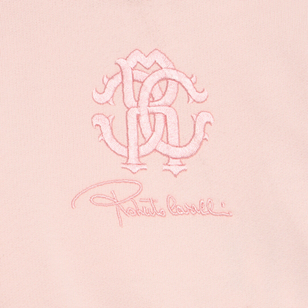 JU Baby Pink Sweatshirt with Embroidered Flowers BABY ROSE VJT662-CF050
