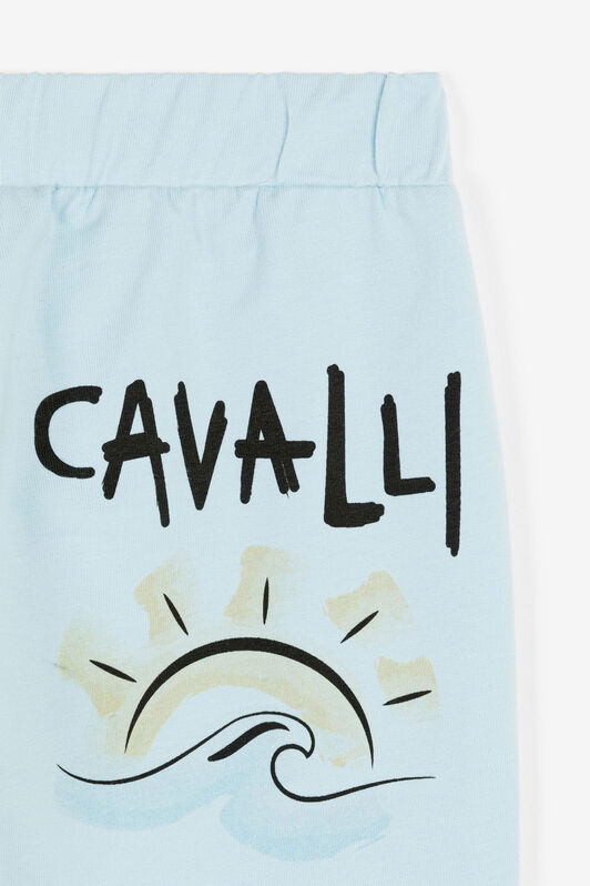 JU Fish And Logo-Print Sweatpants BABY BLUE OJT291-ISA2J