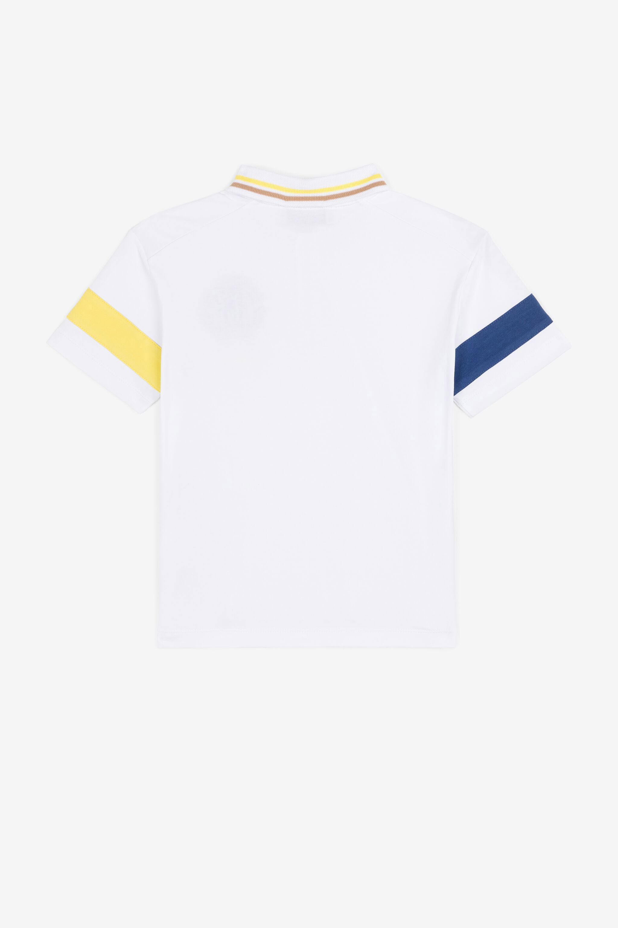 JU Logo-embroidered polo shirt Optical white QJT674-KB003