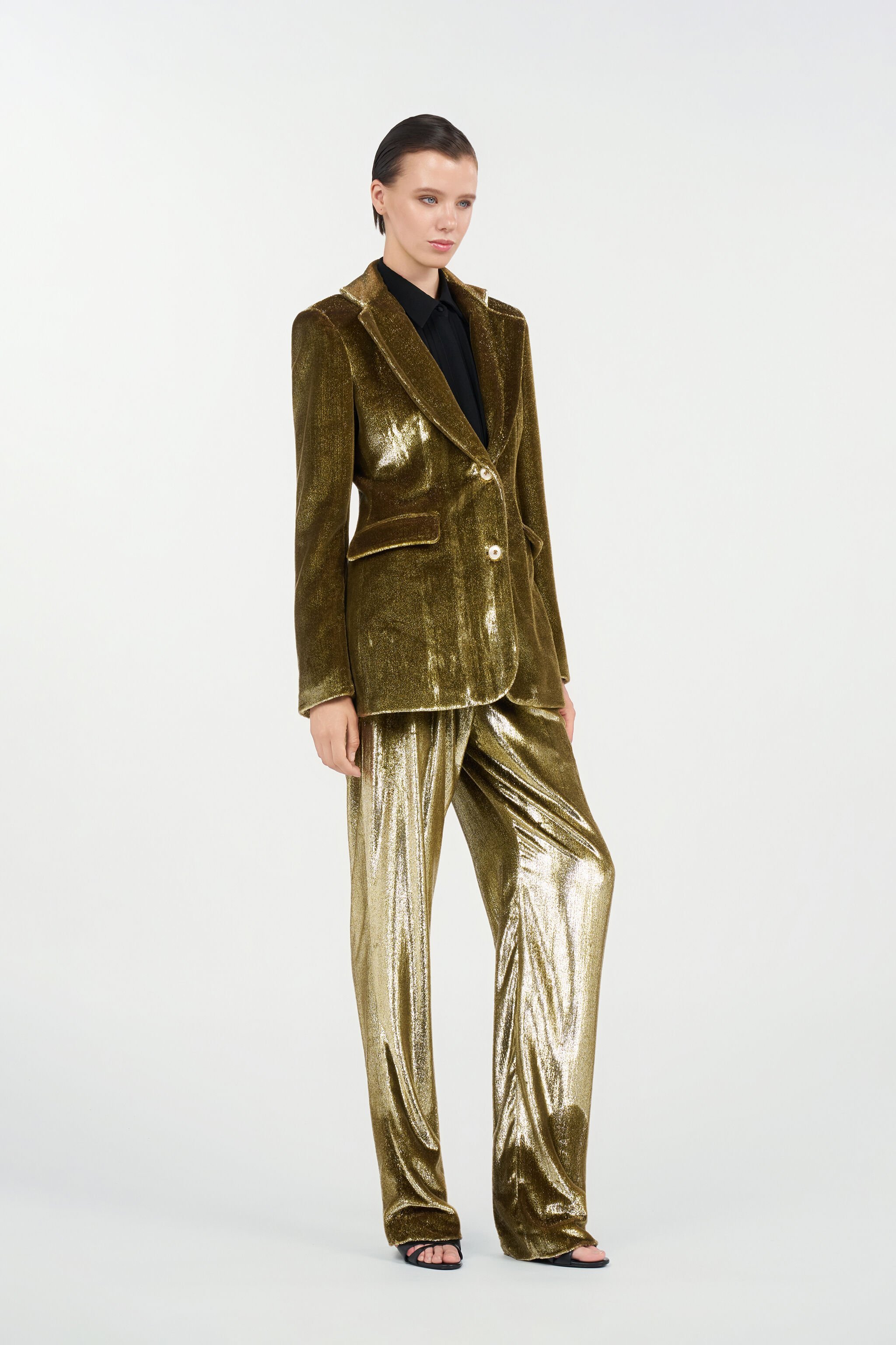 RC Gold Velvet Blazer LIGHT GOLD WKT405-FT062