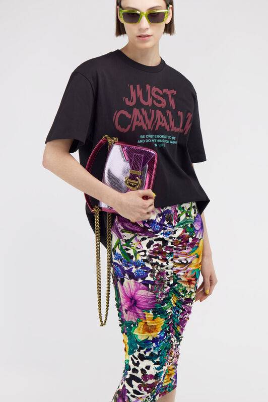 JC Just Cavalli skirt Green/Purple SFT039-SF878