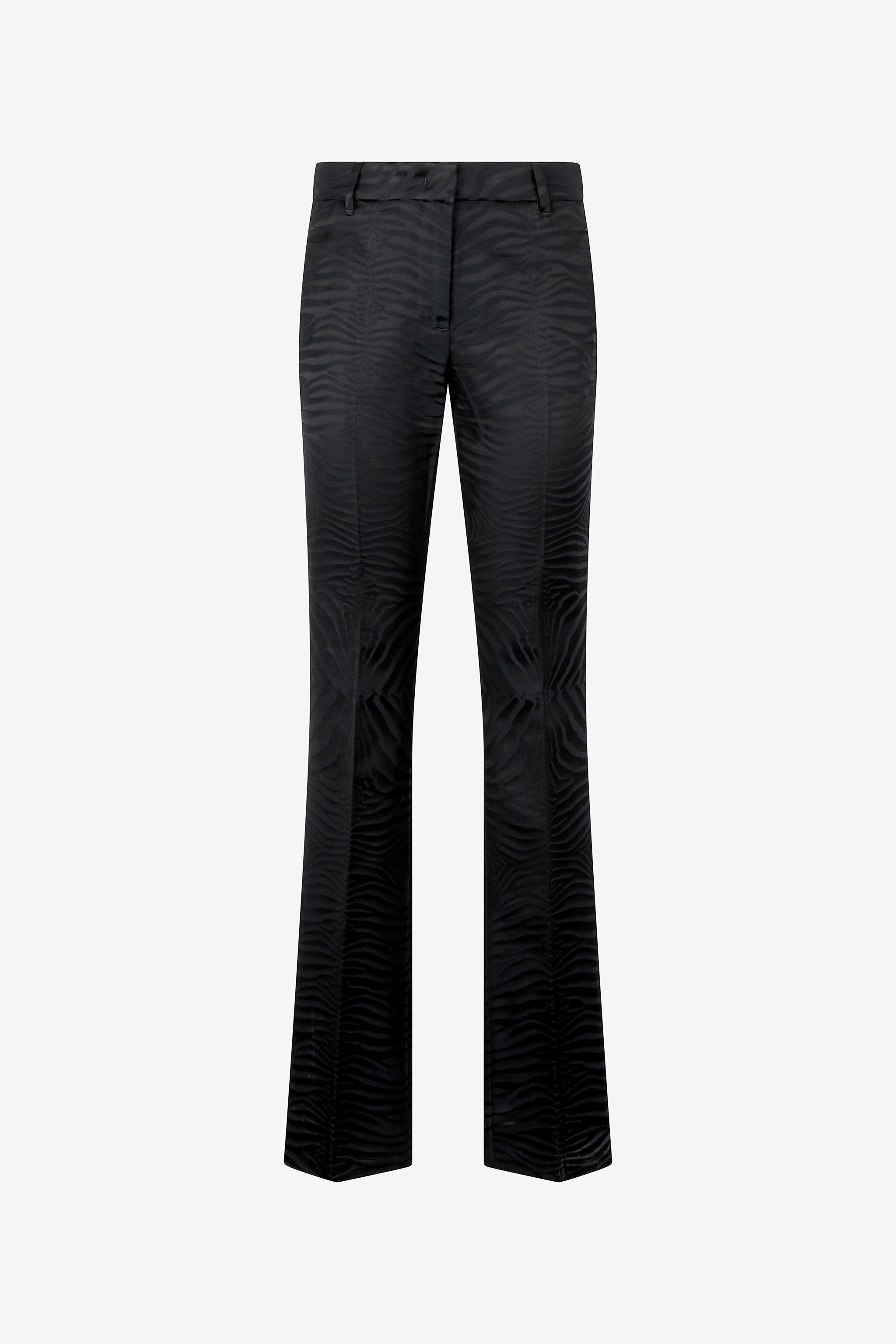 RC Pants With Solid-Color Tiger Skin Pattern Black UKT207-TJ033
