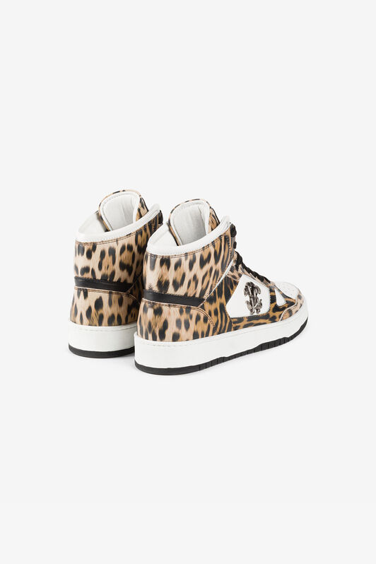 RC Jaguar-Print Hi-Top Sneakers RC Jaguar-Print Hi-Top Sneakers MACULATO/BIANCO/NERO RKS044-PZB21