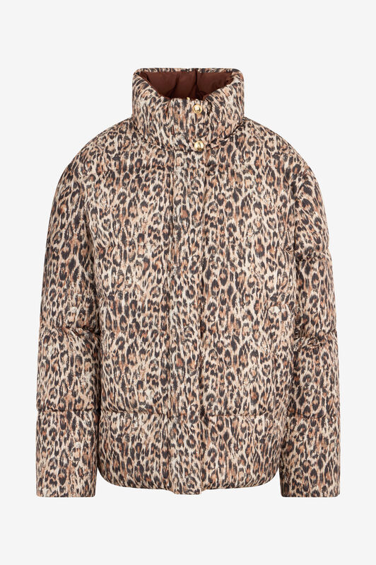 JC Reversible Leopard Print Puffer Jacket BEIGE VFT312-VF462