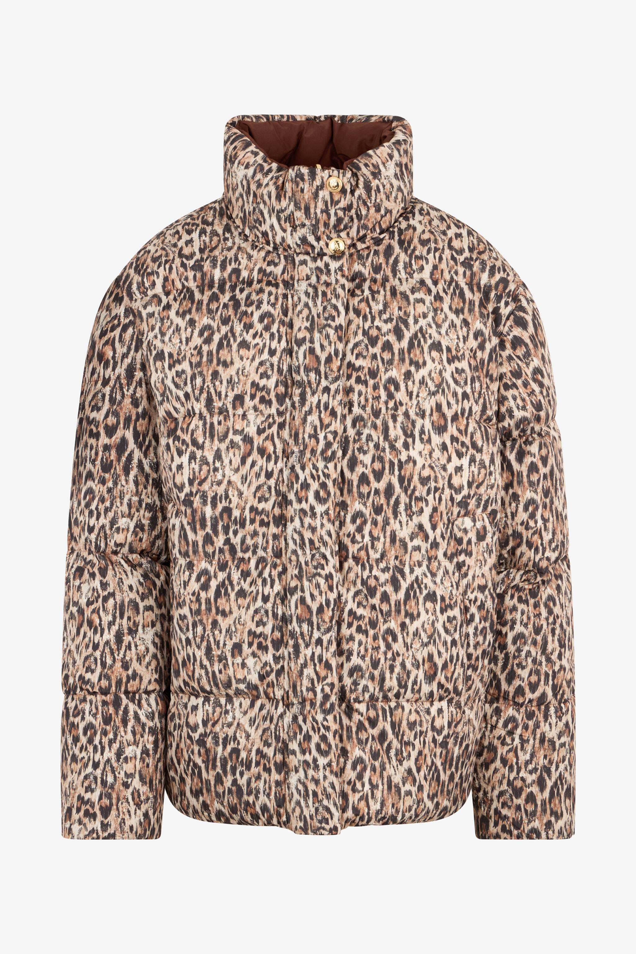 JC Reversible Leopard Print Puffer Jacket BEIGE VFT312-VF462