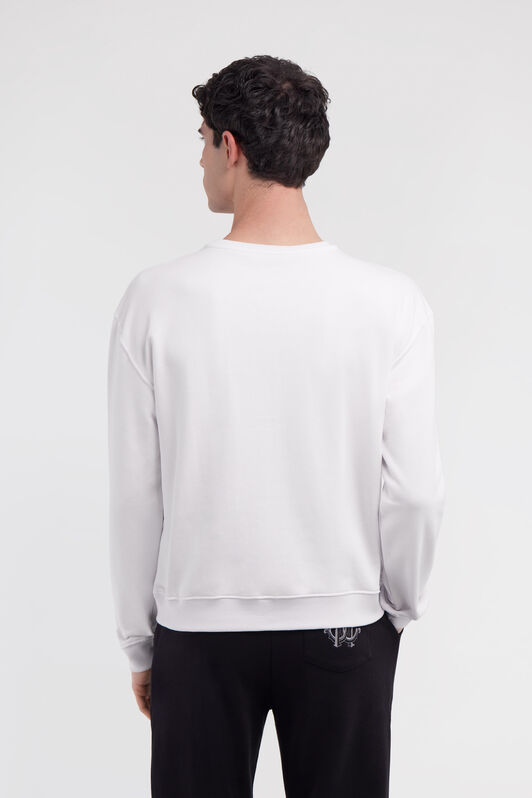 RC Sweatshirt with Logo Blanc NOT67B-CF052