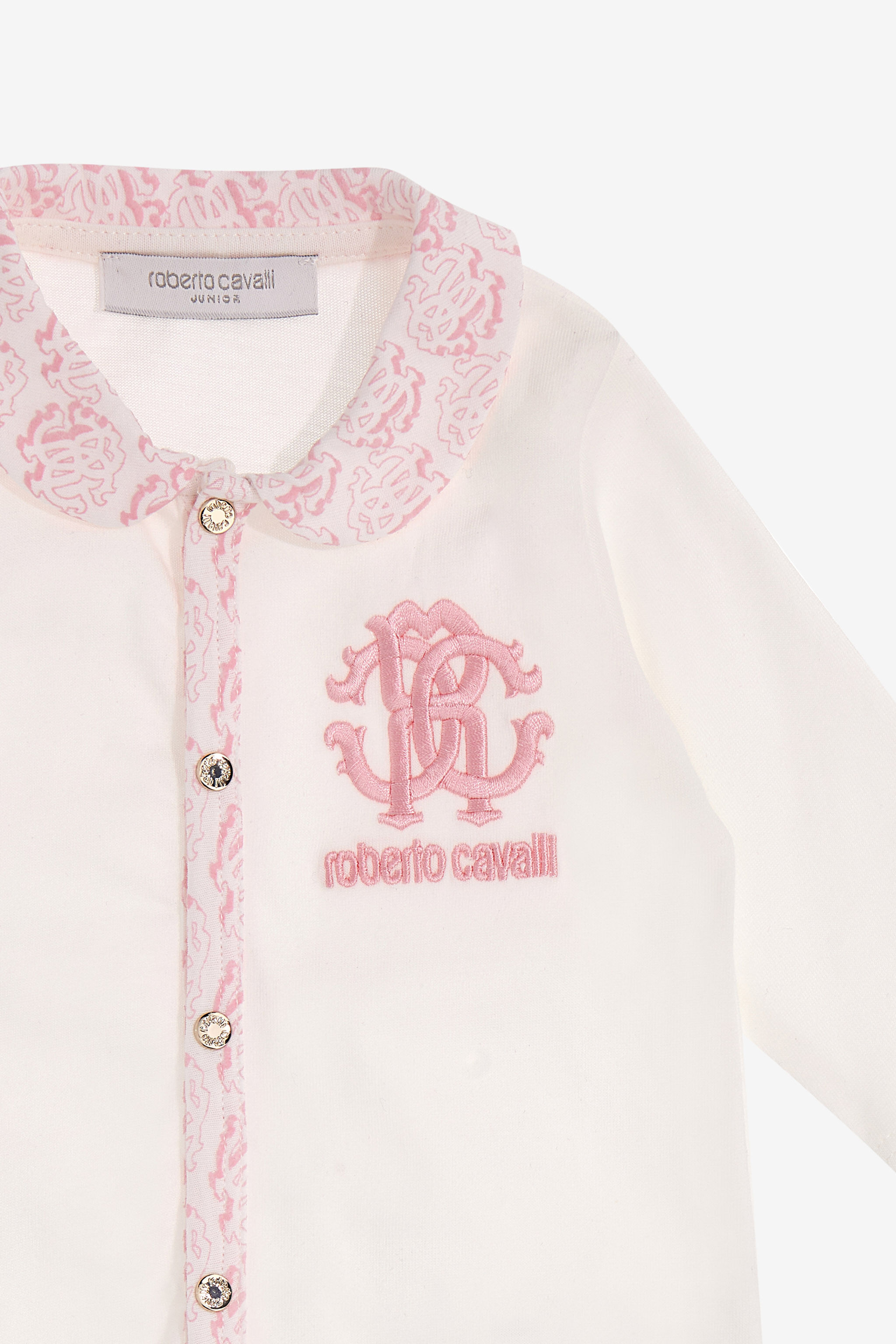 JU RC Monogram embroidery babygrow set Pink SJT839-JD001