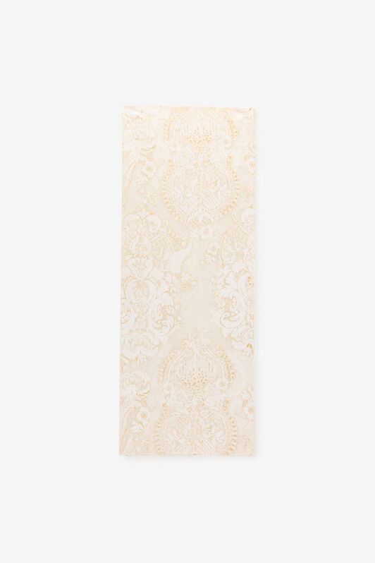 RC Ornamental White Print Stole WHITE WQI001-SLR36