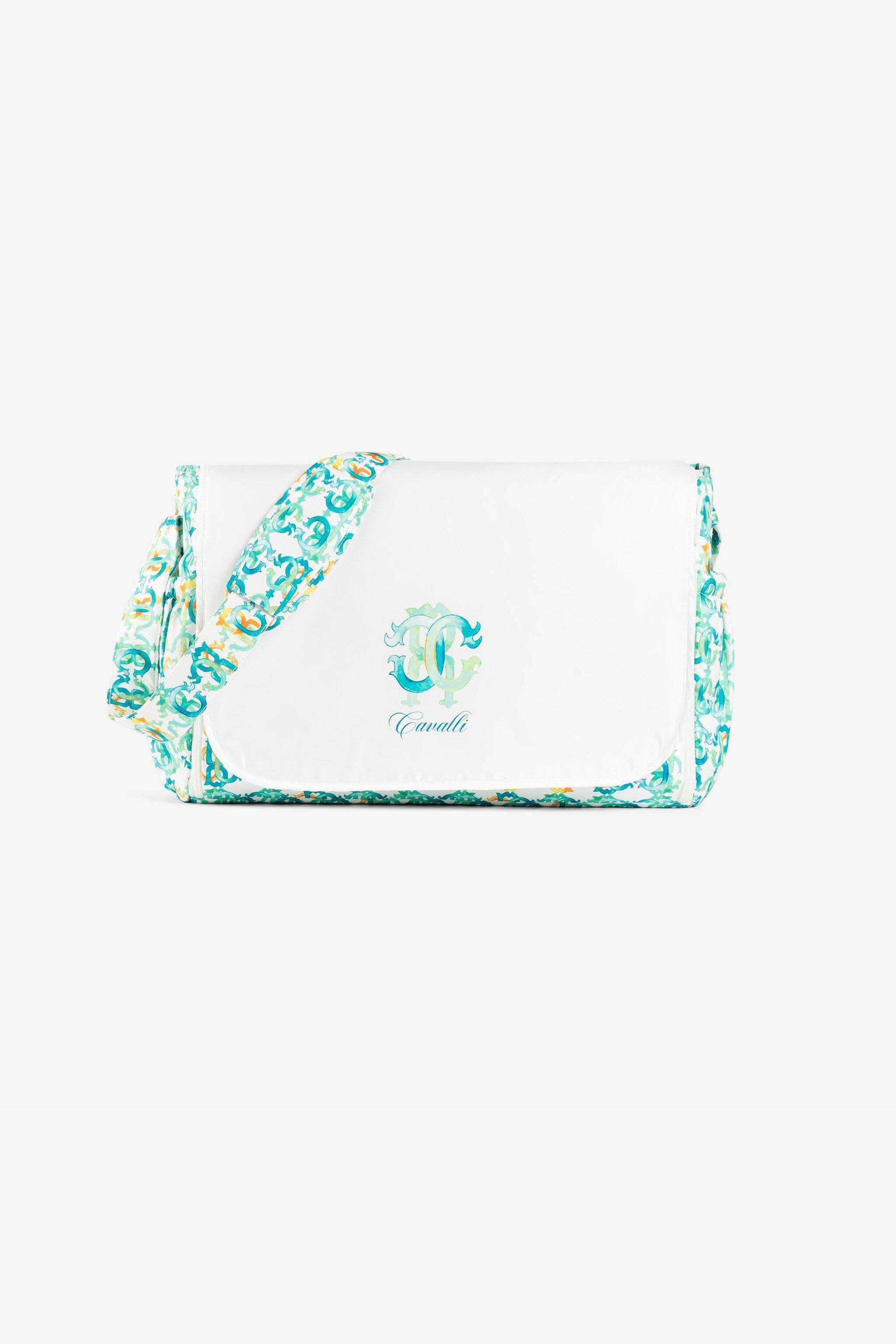 JU RC Monogram-Print Changing Bag Light blue QJB013-SB085