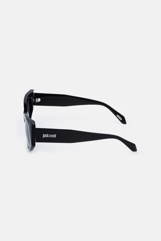 JC Sunglasses with  bold cat-eye frame SHINY BLACK VALD16-ID256