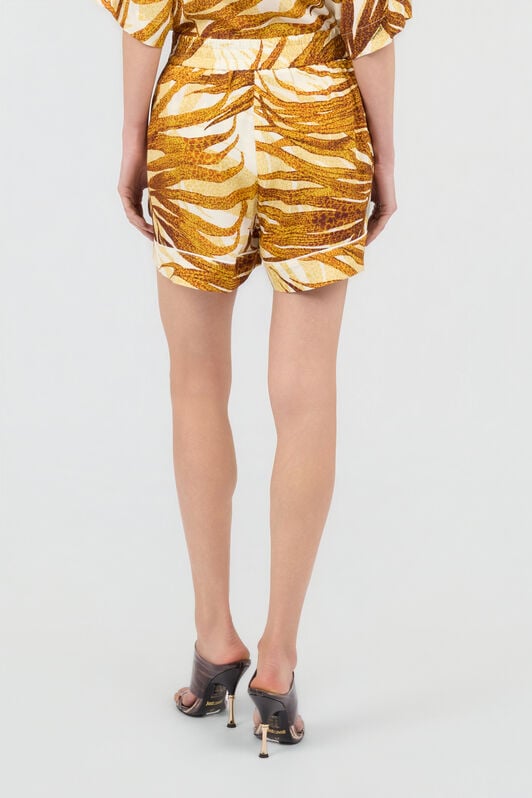 JC Golden Palm Print Shorts DAFFODIL WFT180-WF557