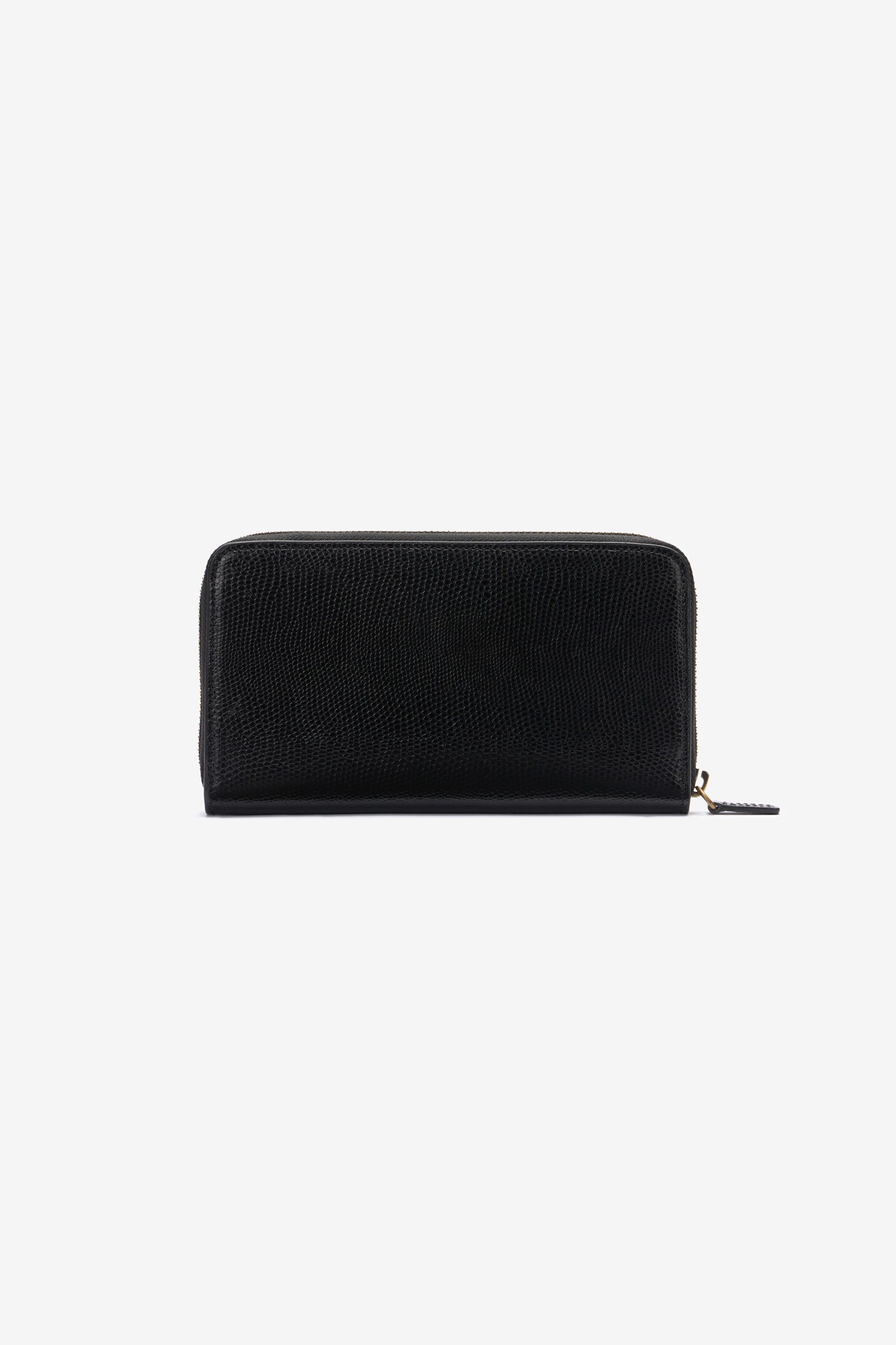 RC Portafoglio in pelle con Monogram RC Nero OOA00B-PZ015