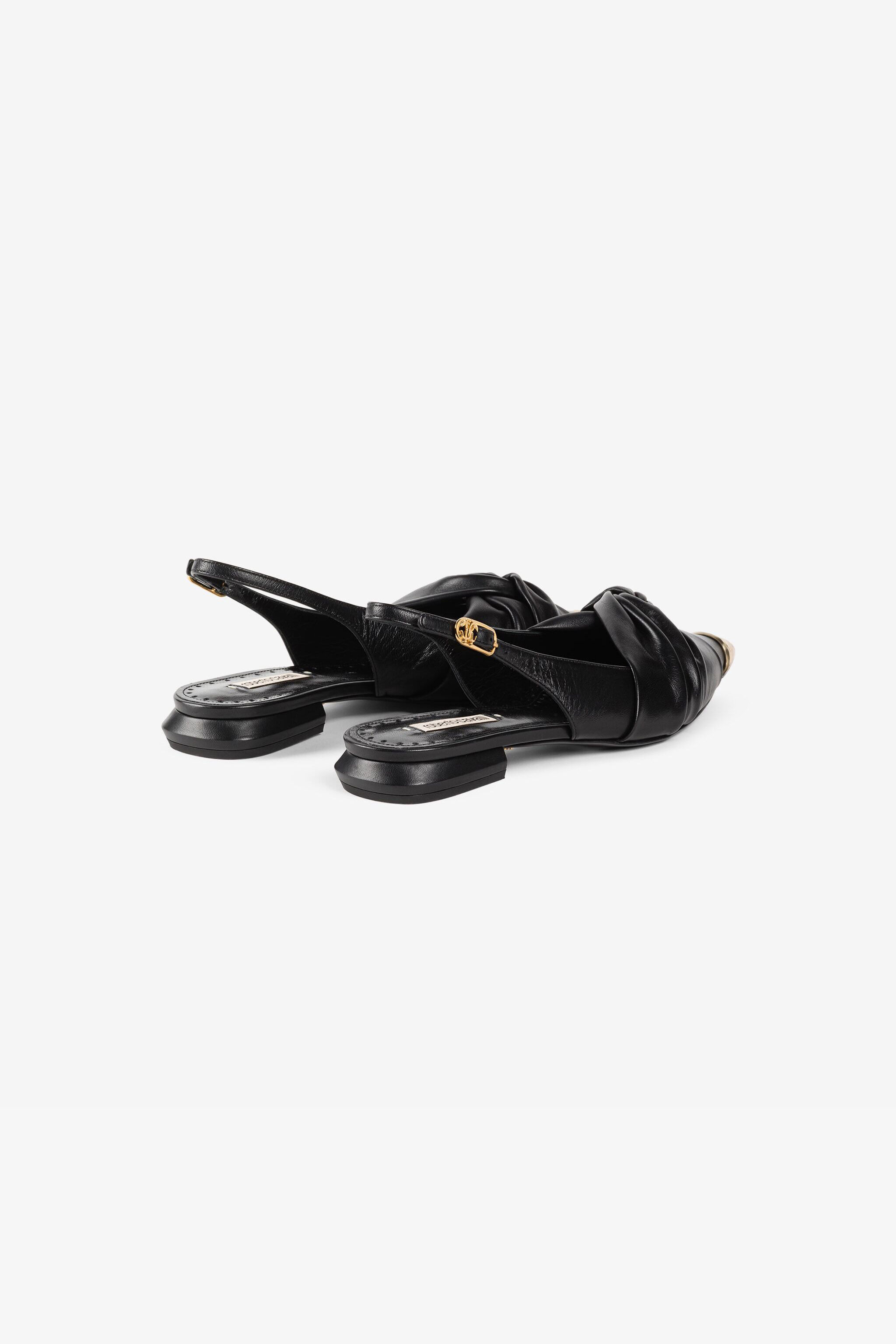 RC Le Pettegole slingback with decoration Black RKS018-PN003