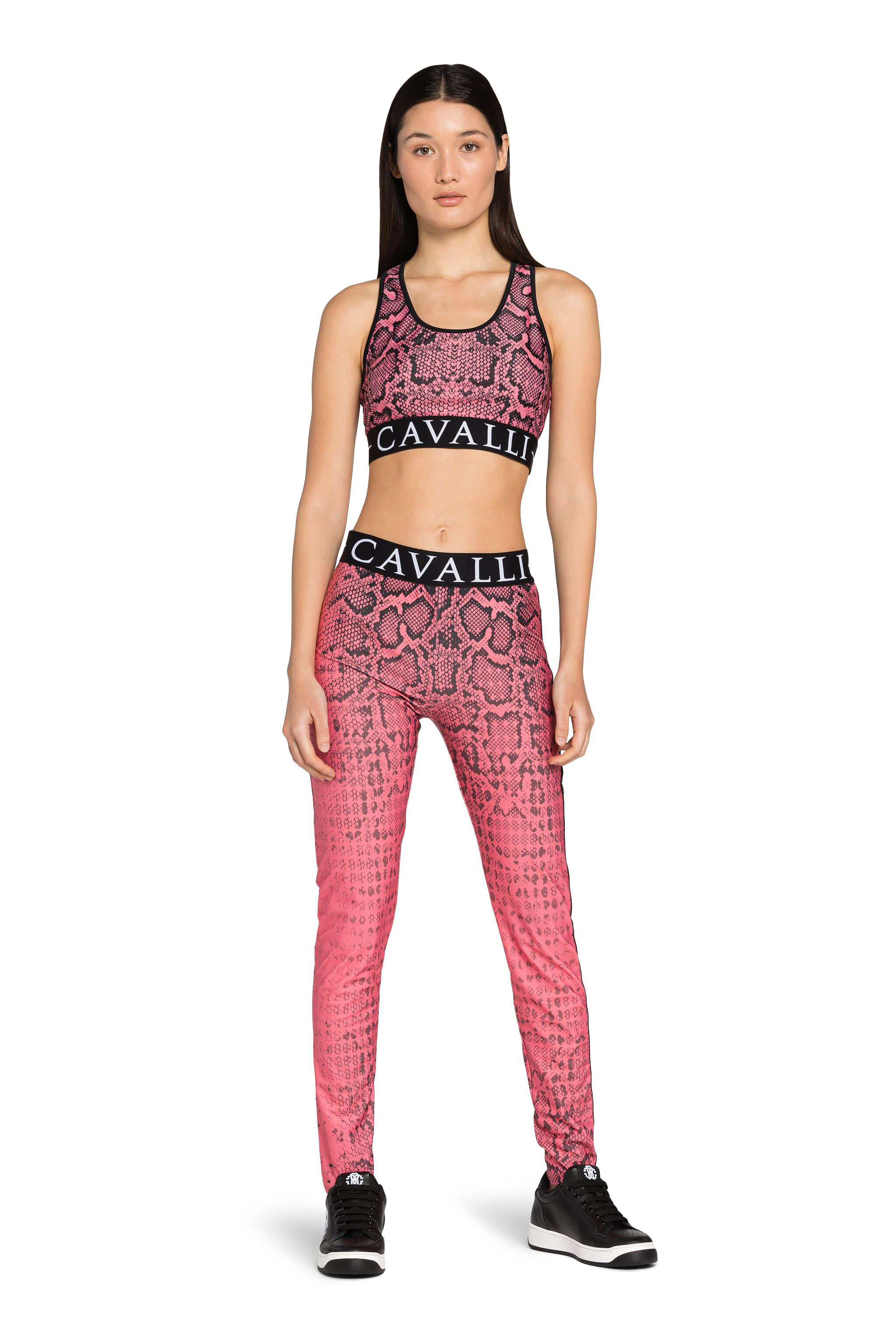 RC Python-Print Crop Top Pink IST60A-LNE11