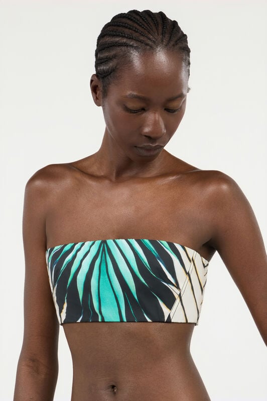 RC Ray Of Sea Print Bandeau Top RC Ray Of Sea Print Bandeau Top TURCHESE VKT602-RLM33