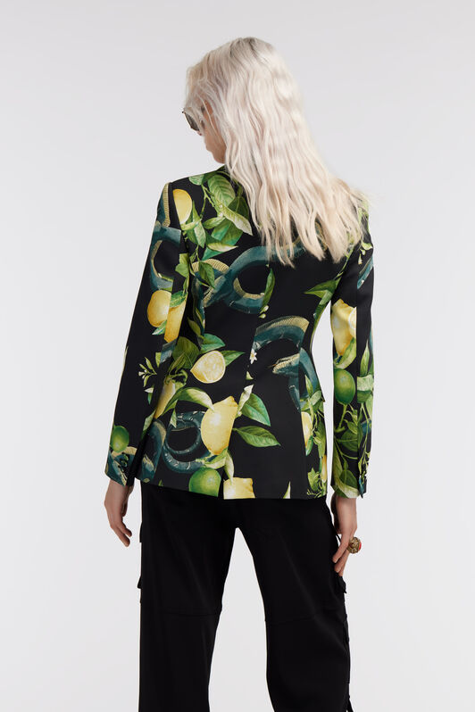 RC Lemon print blazer Schwarz SKT401-ORI89