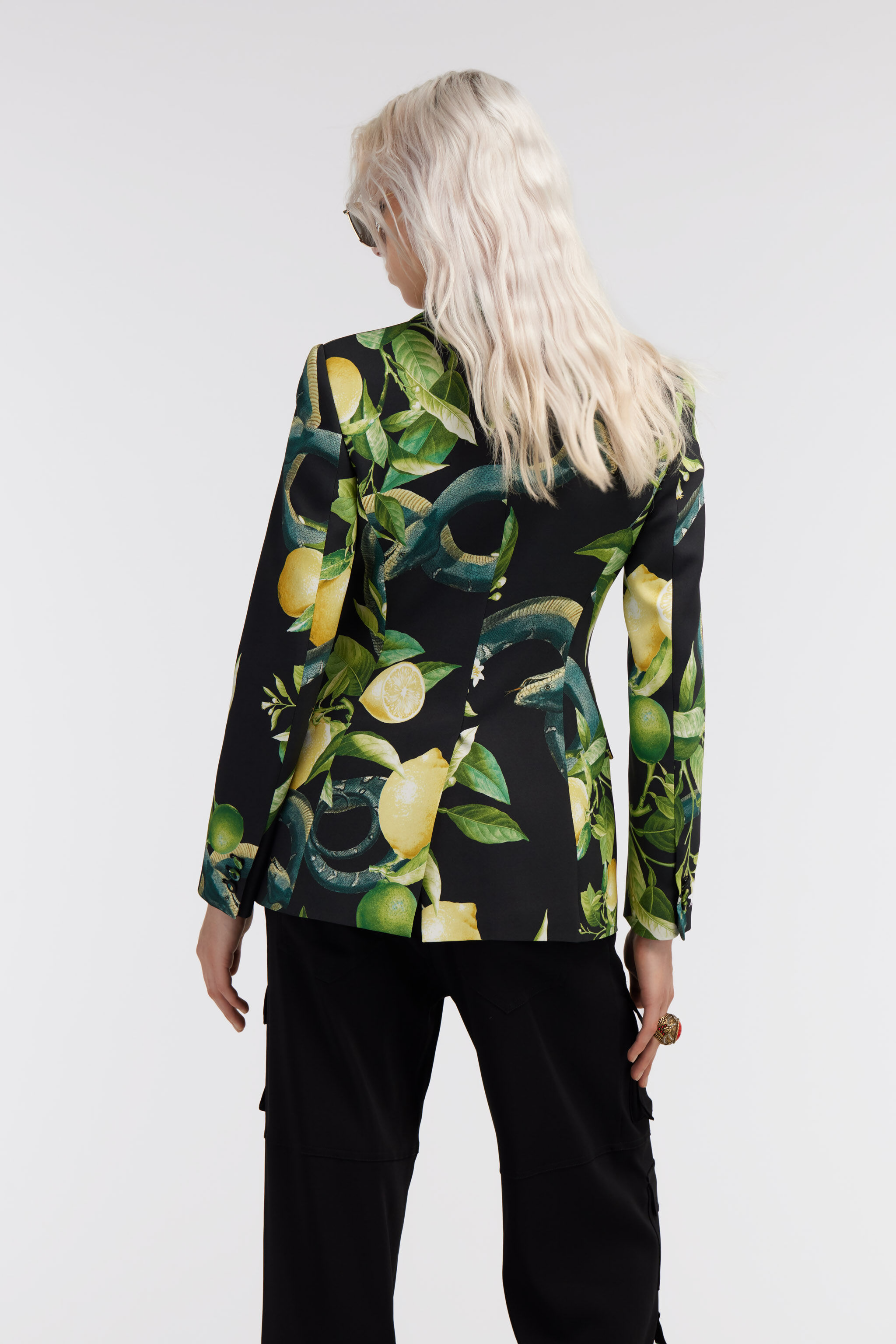 RC Lemon print blazer Schwarz SKT401-ORI89