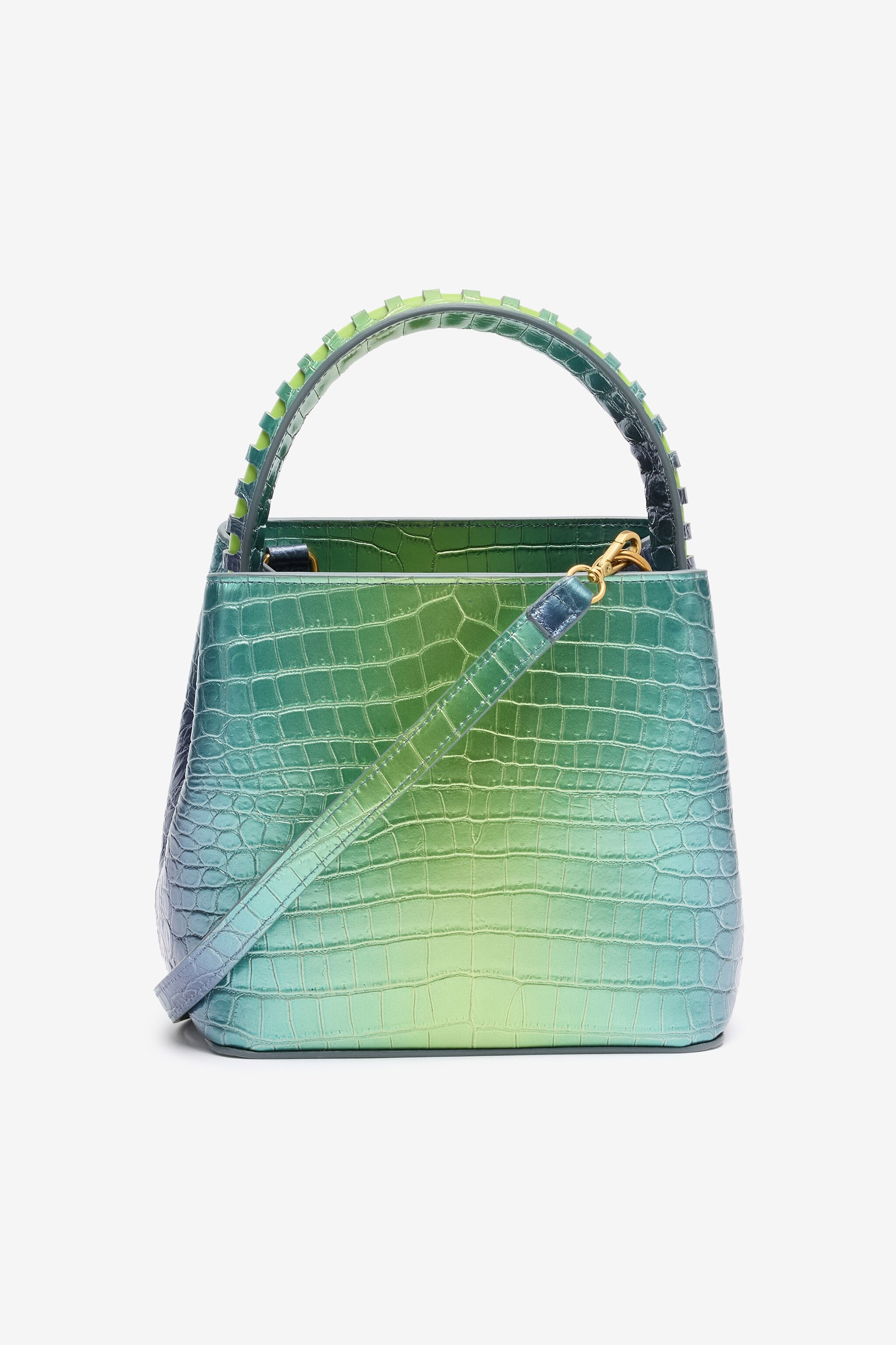 RC Bolso Roar estampado cocodrilo con bandolera Azul claro UKB011-PZE02