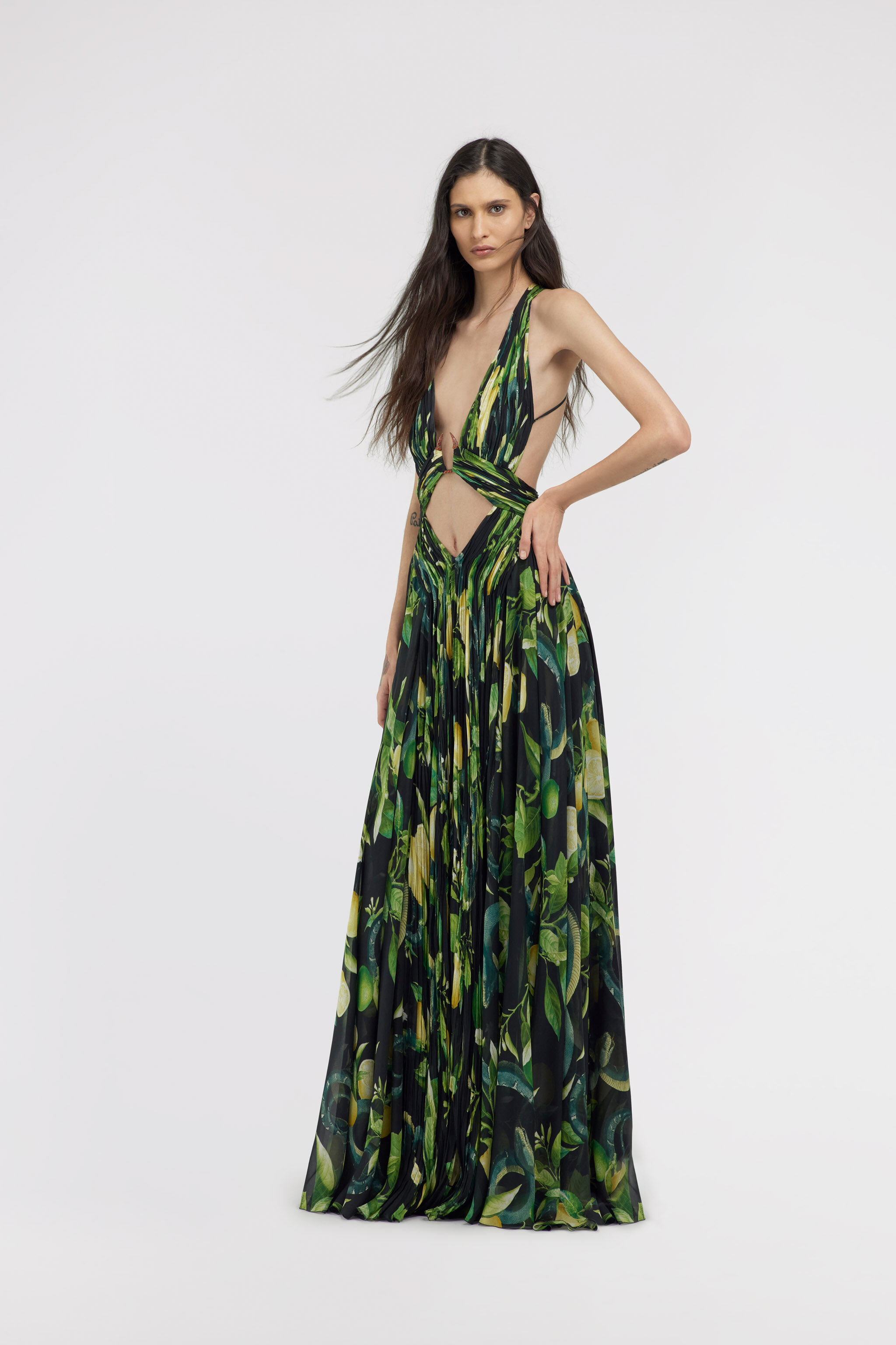 Long lemon dress clearance