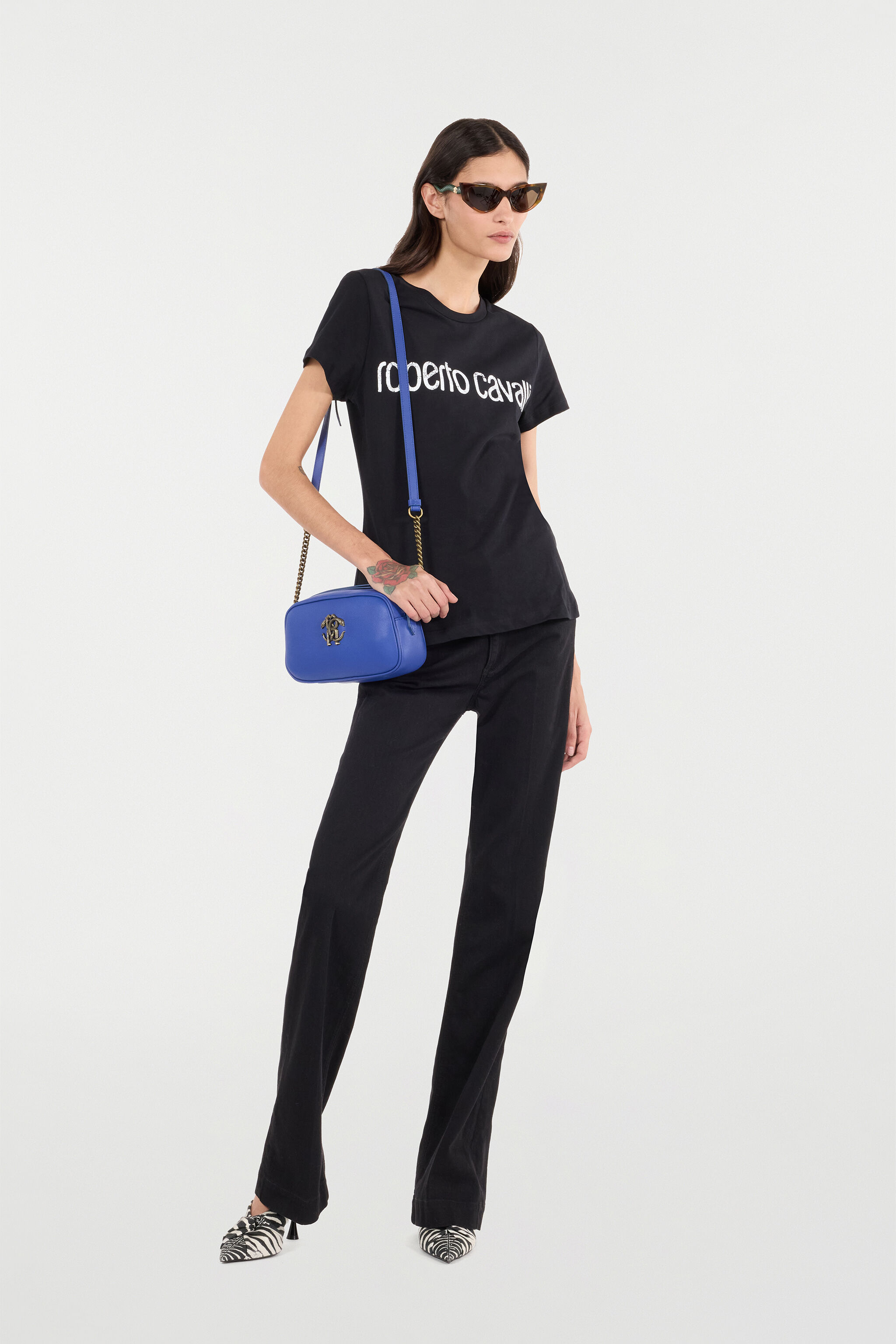 RC Jeans with Mirror Snake Monogram Black VKJ221-DE001