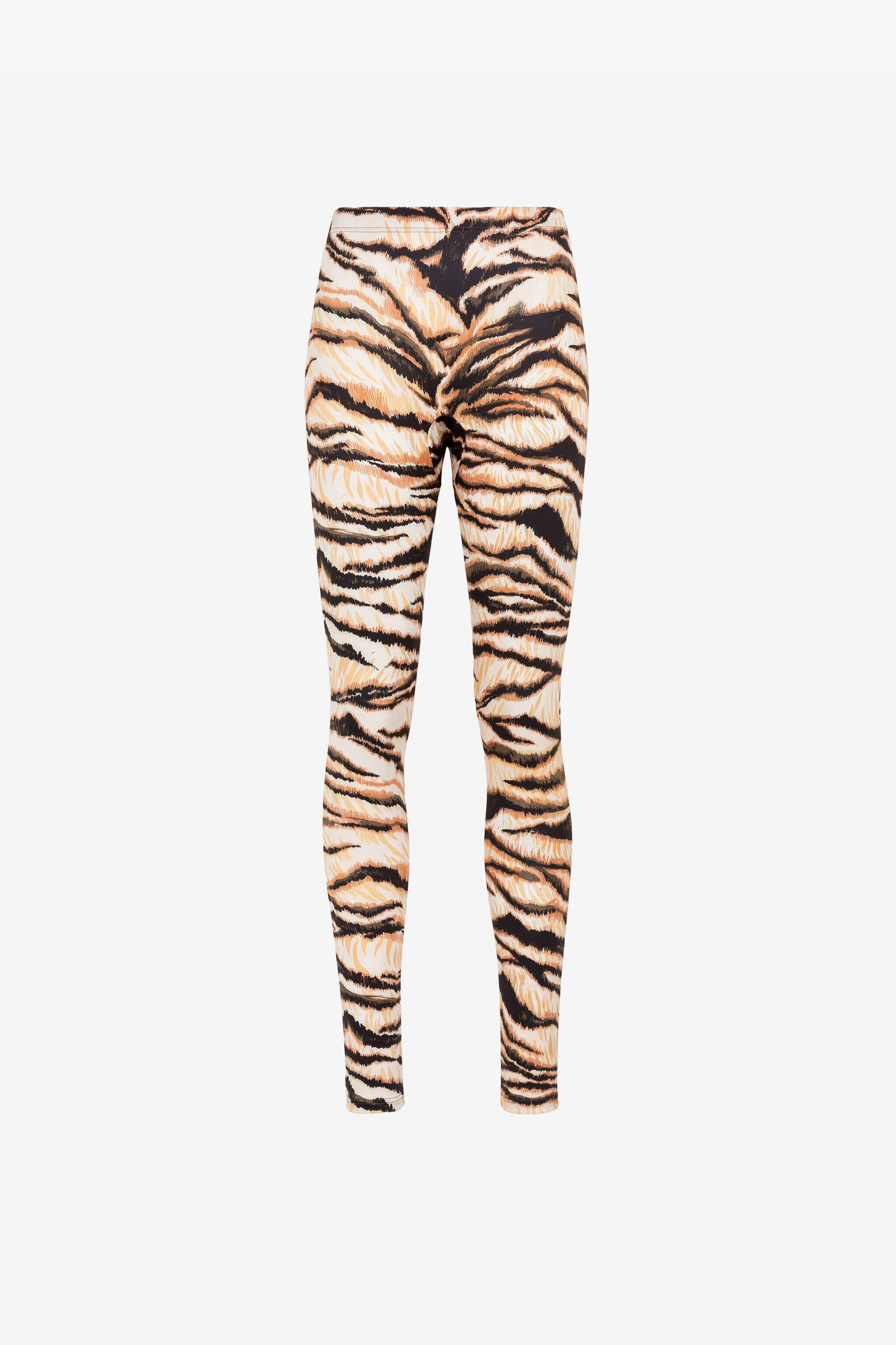 RC Tiger-Print Leggings Light Brown RKT25A-LNH36